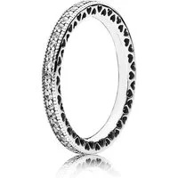 Pandora Silberring 190963CZ, für Damen-Ring Unendliche Herzen