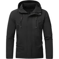 YOUTHUP Funktionsjacke Herren Regenjacken Leichte Outdoor Windjacke mit Kapuze