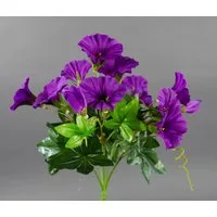 Kunstblume Petunienbusch 28cm ZF Kunstpflanzen künstliche Pflanze Blume Petunie, Seidenblumen Roß, Höhe 28 cm, Lila