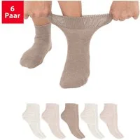 Footstar Diabetikersocken 6 Paar Diabetiker Kurzschaft Socken Nahtfrei