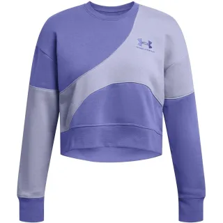 Under Armour - Kurzes Sweatshirt für Damen, Rundhalsausschnitt (Violett)