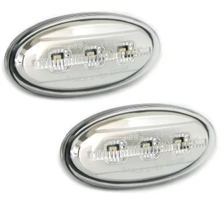 2x LED Seitenblinker Blinker Set Chrom für Mazda 2 DY 3 BK 5 CR19 6 GG GY BT-50 MPV-II