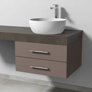 Sanipa Waschtischunterbau mit Auszügen 2morrow (G3305) 340x600x520 Taupe-Matt, G33051T G33051T