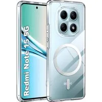 SmartUP Smartphone-Hülle für Xiaomi Redmi Note 15 5G / 4G MagSafe Silikon Case Slim Transparent 6,67 Zoll, MagSafe-Technologie