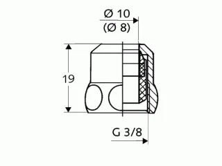 Schell Spezial-Quetschverschraubung 3/8"x8mm chrom mit Längenausgleich 265180699