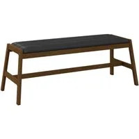 COSTWAY Polsterbank, 127cm Sitzbank, Massivholz, 150kg