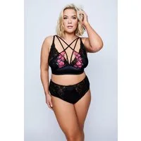 Ulla Popken Soft-BH Bralette Rosenstickerei