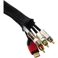 Hama Geflechtschlauch Flexibler Kabelschlauch mit Klettverschluss, 20 - 40 mm, 1,8 m