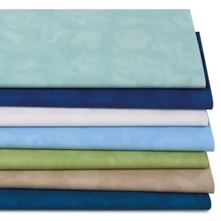 Patchwork- und Quiltpaket "Moiré", Meer & Strand