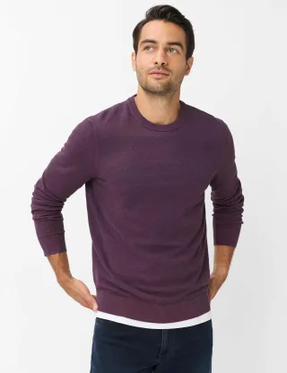 Brax Herren Strickpullover Style RICK plum, dunkles lila, Gr. S