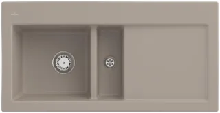 Villeroy & Boch Einbauspüle Subway 60 1000x510mm Ablgarn. IB li aus Keramik Almond cplus, 677001AM 677001AM