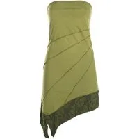 Vishes Sommerkleid Mini Bandeau Kleid Sommerkleid Patchworkkleid Tunika, Boho, Hippie Style