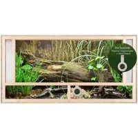 Repiterra Terrarium Holzterrarium mit Glasfront 120x60x60 cm mit Frontbelüftung hochwertig, inklusive Thermo-Hygrometer - Reptilien Amphibien