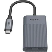 Rapoo UCH-4013, USB-C auf USB-A und -C USB-Adapter USB-A-/USB-C-Stecker zu USB-C, 15 cm