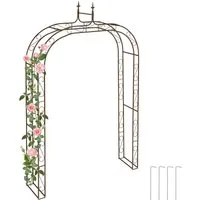 relaxdays Rosenbogen Metall mit Spitze