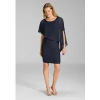 SWING Cocktailkleid - Cocktailkleid mit Überwurf Taillierter Schnitt mit asymmetrisch fallendem Chiffon-Überwurf