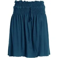 Vishes A-Linien-Rock Damen Rock knielang Basic-Rock Baumwoll-Rock Einfarbig Schlicht Boho, Hippie, Yoga Style