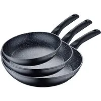Cheffinger Pfannen-Set Bratpfanne Pfannen Set 3-tlg beschichtet Induktion Cheffinger CF-FA03, Aluminiumguss