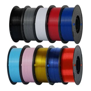 KINGROON PETG 3D Printer Filament 1.75mm 10kg multicolor High Strength Easy to Print Eco-Friendly No Bubbles Smooth Prin