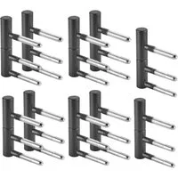 SO-TECH® Türbeschlag Türband OLAV Ø 15 mm schwarz pulverbeschichtet DIN-konform (Spar-Set), 2tlg mit 3 Gewindebolzen, Stahl, bis 60 kg Tragkraft, 5 Paar
