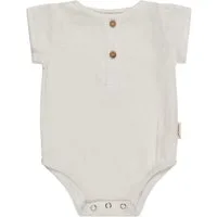 Sterntaler® Body Kurzarm-Body (1-tlg) Body aus Leinenoptik-Baumwolle, Jerseyrücken, kurze Ärmel, Kokosknöpfe