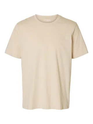 selected men - SLMASPEN SLUB SS O-NECK TEE NOOS Grau - Gr. - L