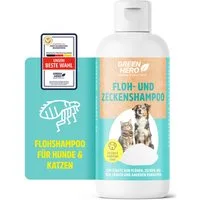 GreenHero Tiershampoo Floh- und Zeckenshampoo für Hund & Katze, 250 ml