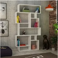 Decortie Bücherregal Karmato, Standregal Bücherregal Holz Wohnzimmer, 96 x 25,5 x 168,5 cm