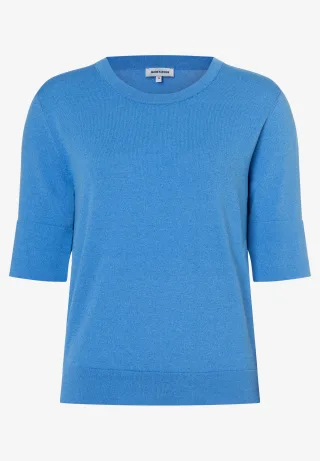 MORE & MORE - Feinstrick-Pullover blau - Gr. - 36