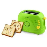 Esperanza 2-in-1-Toaster Esperanza Smiley Green Toaster 2-Scheiben EKT003