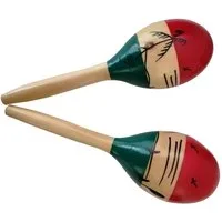 Spielzeug-Musikinstrument Maracas Musik Instrument Mexiko, 2 Stück aus Natur, (Packung, 2 tlg., 2 Maracas), handbemalt und lackiert