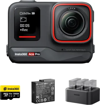 Insta360 Ace Pro Ausdauer-Kit [48MP 1/13"-Sensor 4K 120fps 24"] schwarz