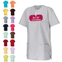 Clinotest Funktionsbluse Kasack Damen & Herren - 95 Grad waschbare, kochfest ohne einzulaufen (1-tlg) Schlupfkasack aus Baumwolle & Polyester - Berufsbekleidung für Pflege