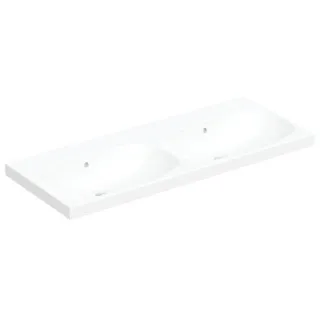 Geberit Acanto Doppelwaschtisch, 1200x480mm ohne Hahnloch, m. Überlauf, weiss, KeraTect, 5006280 500628018