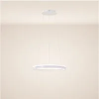 s.luce Pendelleuchte LED Ring Pendelleuchte rund Direkt oder Indirekt Weiß, Warmweiß