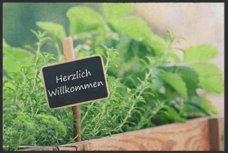 Fussmatte Herzlich Willkommen 10105 | Größe: 60 cm x 45 cm