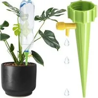 ISO TRADE Tropfer Blumentopfbewässerung Topfbewässerer, (Spar-Set, 2-tlg., mit Wasserflasche nutzen), im Innen- als auch im Außenbereich verwendet werden