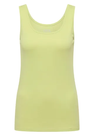 CECIL - Basic Top aus reiner Baumwolle citrin green - Gr. - L