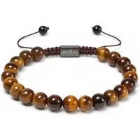 UNIQAL.de Perlenarmband aus Natur- & Edelstein – Unisex, 8 mm (einreihiges Natursteinarmband, verschiedene Farben & Steinsorten), verstellbar, handgefertigt