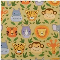 Star Geschenkpapier, Geschenkpapier Wildtiere Motiv 70cm x 2m Rolle Beige / Bunt