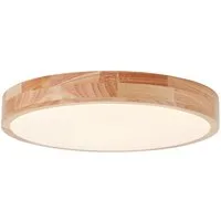 Brilliant Deckenleuchte Slimline, LED wechselbar, Warmweiß, LED Wand- und Deckenlampe 39cm holz hell/weiß