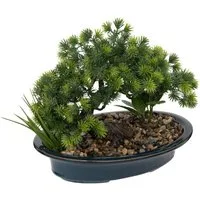 Kunstpflanze Kunstpflanze im Topf, Bonsai, 25 cm Zimmerpflanze, Atmosphera Créateur d'intérieur, Höhe 24 cm