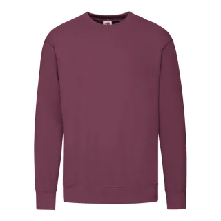 Fruit of the Loom - Sweatshirt für Herren/Damen Unisex angesetzte Ärmel (Antik-Dunkelrot)