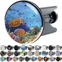 Sanilo Waschbeckenstöpsel mit Motiv, viele schöne Abflussstöpsel zur Auswahl, Ø 4 cm, hochwertig, universell, 100% wasserdicht