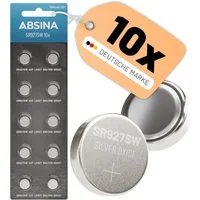 ABSINA SR 927 SW Uhren Knopfzelle 1,55V Silberoxid 10er Pack - Uhrenbatterie Knopfzelle, (1 St)