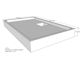 Neuesbad Wannenträger für Bette extraflach 160x100x6,5 SD22804