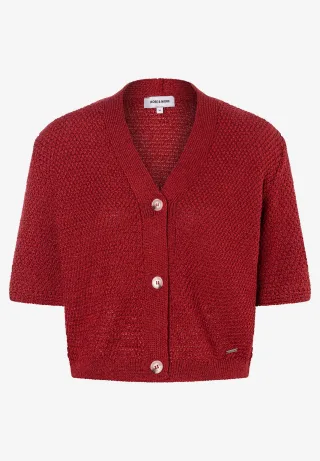 MORE & MORE - Kurzarm-Cardigan rot - Gr. - 46