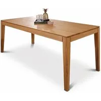 Massivart® Esstisch Wildeiche geölt, ausziehbar Massivholz »FLAVIA«, Butterfly-Auszug 85 cm • schwebende Tischkante • konische Standbeine