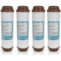Trinkwasserladen Kalk- und Wasserfilter, 4x Eisenfilter Patrone 10" Garten/Brunnen/Pool