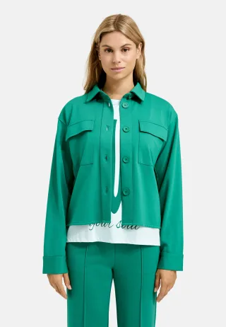 Smith&Soul - short jacket with flap pockets smaragd - Gr. - M